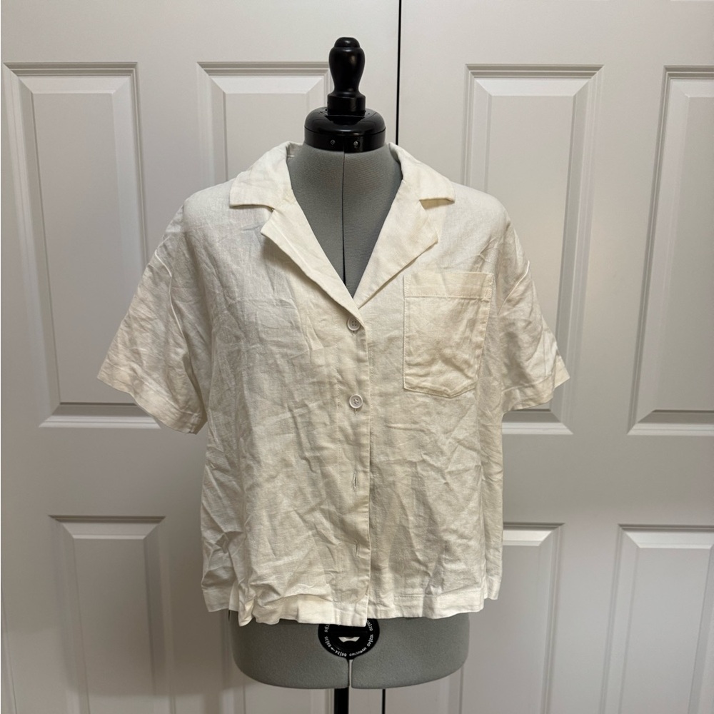 A New Day Cream Button-Up Shirt